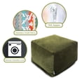 thumbnail image 5 of Majestic Home Goods Indoor Micro Velvet Fern Villa Ottoman Pouf, 5 of 6