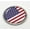 Metal Bezel, variant on Flag of USA | United States of America | 3D Domed CAR Emblem Badge Sticker Flexible Round