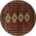 thumbnail image 1 of Ahgly Company Indoor Round Persian Brown Traditional Area Rugs, 3' Round, 1 of 4