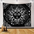 thumbnail image 1 of Tapiz para colgar en la pared, arte celestial bohemio del sol y la luna, 1 of 1