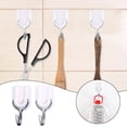 thumbnail image 2 of Adhesive Hooks Reusable Utility Hooks Wall Hooks White Hooks Oil Proof For Kitchen Bathroom Ceiling Window 20 Pack, 2 of 9