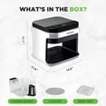 thumbnail image 6 of 5.5 Liter Air Fryer - 5.8QT Customized Digital Display Electric Oil Free Cooker with Transparent Window (White), 6 of 7