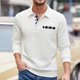 thumbnail image 1 of pstuiky camisa de manga larga para hombre, Blusa/camiseta informal elegante a rayas de manga larga con cuello, botones y bolsillo para hombre camisetas de hombre xxl, 1 of 9