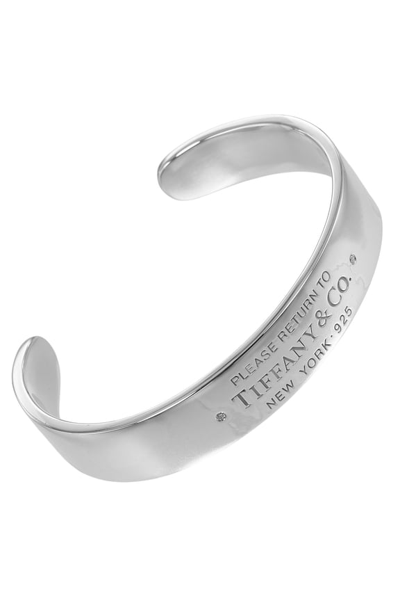 Pre-Owned Tiffany Bangle Return to Narrow Silver 925 Diamond Approx. 32g TIFFANY & Co. (Good)