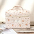 thumbnail image 4 of Gynky Makeup Bag- Large Capacity Cute Floral Travel Toiletry Bag,Cotton Cosmetic Bag Set for Women Girls Gifts Birthday, 4 of 7