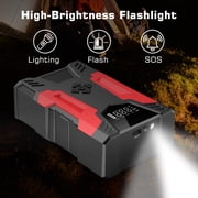 Car Jump Start & 150PSI Tire Inflator: 3000A Peak- 7L Gas/5L Diesel