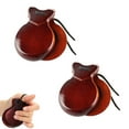 thumbnail image 1 of HUASHENG 2PC Solid Wood Castanets For Percussion Spanish Musical Instrument Pair Smooth Finish Lightweight Design Adult Musician Portable Traditional, 1 of 5