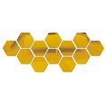 thumbnail image 2 of Calcomanías de pared hexagonales, 12 Uds., pegatinas de pared de espejo acrílico extraíbles grandes para decoración del hogar, sala de estar y dormitorio, 2 of 5