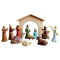 The Nativity Store Home Colorful Resin Nativity Set with Creche - Christmas Scene for Indoor Holiday Decor - Family-Friendly Christmas Decorations - (12 Piece Set)