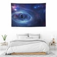 thumbnail image 4 of PRATYUS  Galaxy Tapestry Blue Starry Sky Tapestry Universe Space Tapestry Wall Hanging Psychedelic Tapestry Mysterious Nebula Stars Wall Tapestry for Beding Living Room Dorm 60x40 Inch 60x40in, 4 of 7