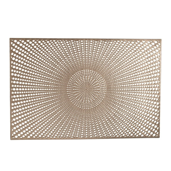 Home Details Set of Four Santorini Metallic Table Place Mat, Gold