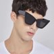 thumbnail image 2 of Nuevas gafas de sol triangulares de ojo de gato con montura grande, gafas de sol de pasarela con personalidad a la moda de Europa y Estados Unidos, gafas de sol femeninas transversales, 2 of 5