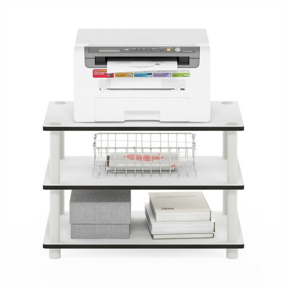 Furinno 11173 Just 3-Tier No-Tools Coffee Table, White