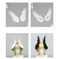 thumbnail image 5 of Black and White Feather-shaped Hair Clips for Costumes with Angel or Devil Wings, Perfect Lolita Accessories, 5 of 6
