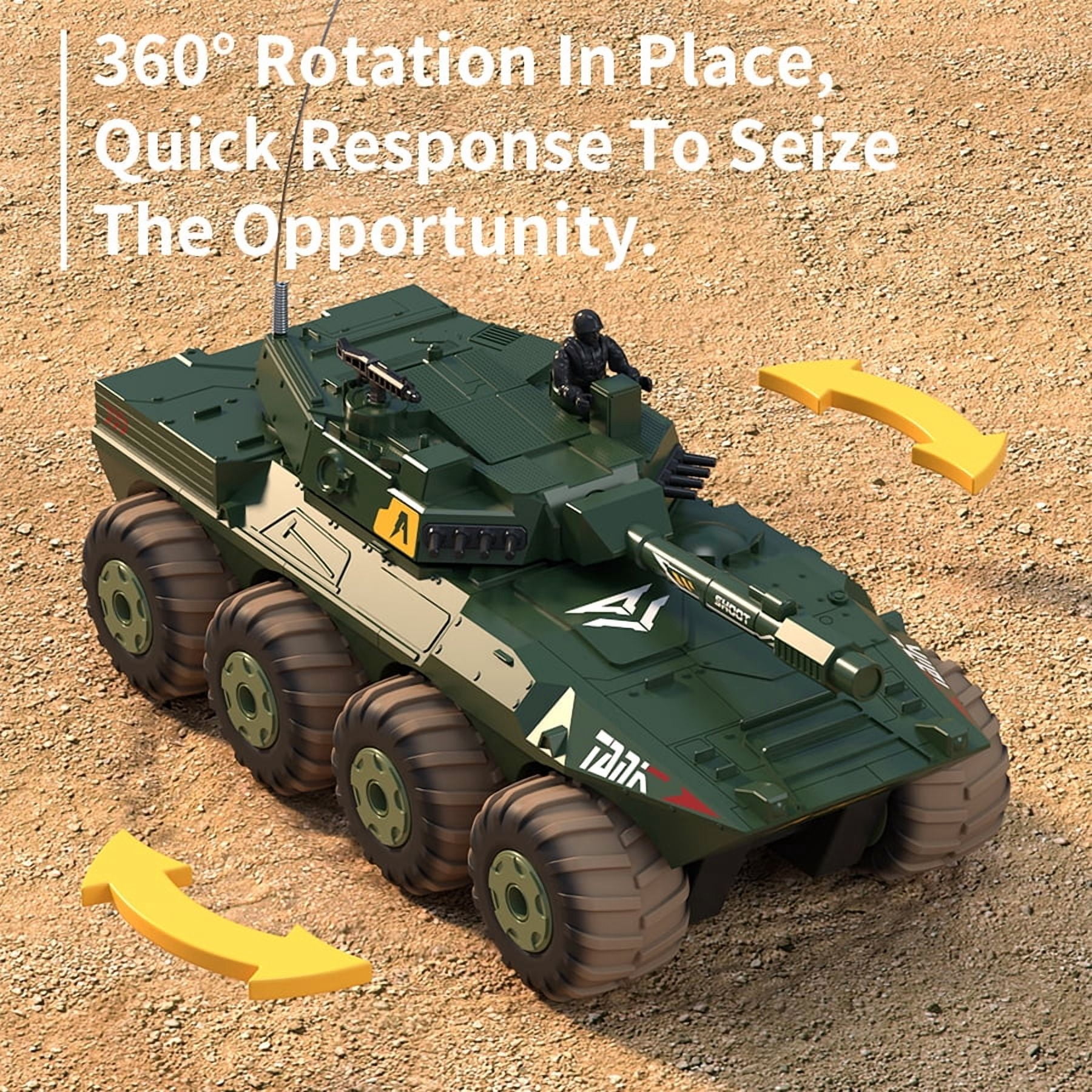 Remote Control Tank,High Speed,2.4Ghz, 4WD Offroad ,Toy for Adults and Kids
