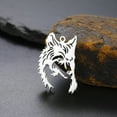 thumbnail image 2 of Vintage Wolf Head Animal Stainless Steel Pendant Accessories, 2 of 2