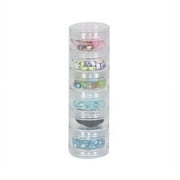 Everything Mary Round Stackable Clear Plastic Containers 6-Pack – Craft & Bead Storage Jars