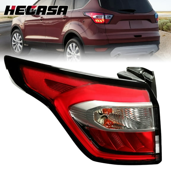 WaiRitoday Left Outer Side Rear Tail Light Brake Lamp Compatible with 2017-2019 Ford Escape Kuga