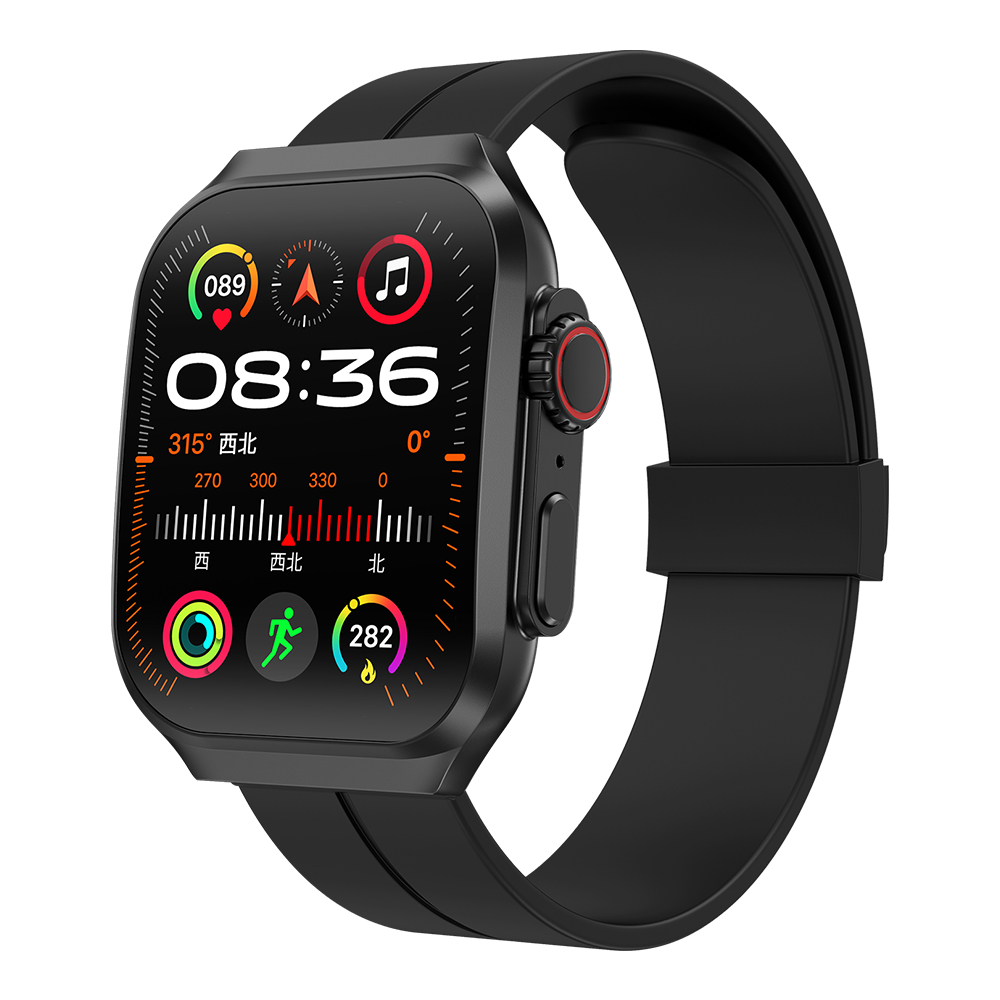 VIVISTAR Smart Watch 1.96" Full Touch for Android and iPhone, Smartwatches with Fitness Tracker,100+ Sports Modes Smart Watches for Men Women Black
