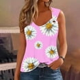thumbnail image 2 of LYXSSBYX Tank Tops for Women Clearance Women's Printed Round Neck Casual Printed Sleeveless Suspender Top, 2 of 4