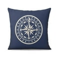 thumbnail image 2 of Set of 2 Coastal Nautical Throw Pillow Covers 16x16, Navy Blue with Ocean Anchors Throw Pillow Cases, Decorative Linen Cushion Cases for Couch Sofa Bed Living Room Outdoor, 2 of 7