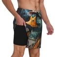 thumbnail image 2 of Fuzoiu Hip-Hop Duck Print Men's Swim Shorts,Quick-Dry Double-Layer Swim Trunks,Board Trunks,Beach Shorts Swimwear Bathing Suits-XX-Large, 2 of 6