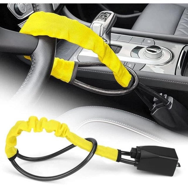 Car Anti-Theft Steering Wheel Lock, Anti-Theft Auto Security, Universal Anti-Theft Protection for Vehicles, Motorhomes, Vans, Trucks