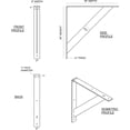 thumbnail image 4 of Ekena Millwork Support en Acier Traditionnel, 2"L x 18"P x 18"H, Base Blanche, 4 of 5