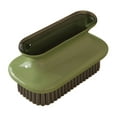 thumbnail image 2 of Shoe Cleaning Brush with Handle | Hard Bristle Scrubber for Sneakers, Leather, Fabric, Laundry | Multipurpose Plastic Tool | Stain Remover | Gray/Green/Orange | 17.5x7.2x6cm | 1 Pack, 2 of 6