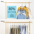 thumbnail image 3 of Nature Smile 4 Pack 5 in 1 Anti Slip Clothes Hangers,Space Saver Magic Metal Hangers,Multi Layers Wardrobe Clothes Rack,Heavy Duty Metal Blouse Hanger Closet Storage Organizer, 3 of 7