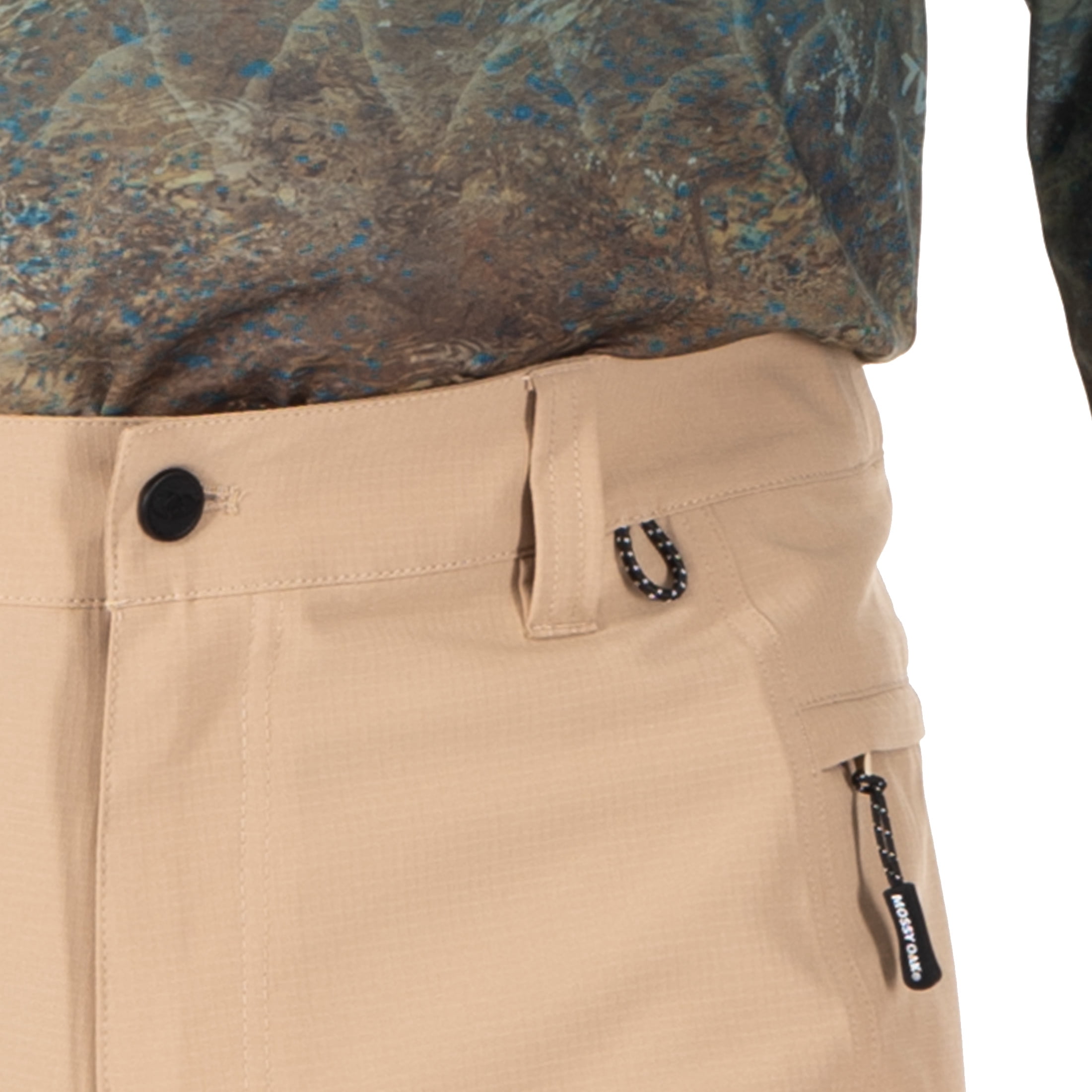 Men's Mossy Oak Board Shorts, Tan Sesame, M