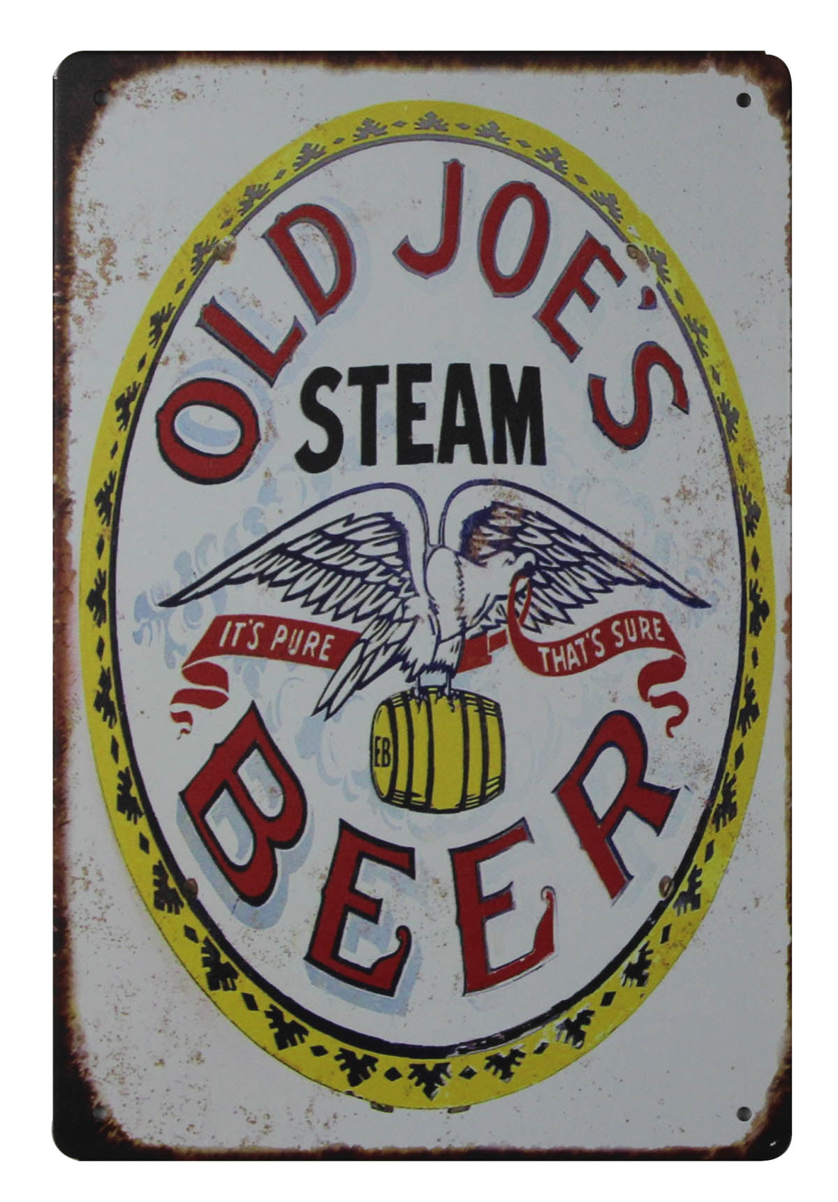 garage man cave ideas Old joe's Steam beer tavern pub metal tin sign