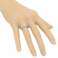 thumbnail image 6 of Dazzlingrock Collection 0.30 Carat (ctw) 10K Round Diamond Twisted Swirl Cluster Engagement Ring 1/3 CT, White Gold, Size 6, 6 of 7