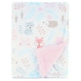 thumbnail image 4 of Hudson Baby Infant Girl Plush Blanket with Faux Shearling Back, Girl Woodland, One Size, 4 of 6