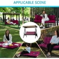 thumbnail image 3 of Outdoor Swing Cushions, 3 Seat Porch Swing Cushion Replacement with Backrest, for Outdoor Furniture, for Porch Garden,Patio,Backyard Bench Cushion (Wine Red 60 * 40 in), 3 of 14
