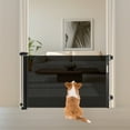 thumbnail image 4 of HioHa Hardware-Mounted Baby Gate, 71" Retractable Safety Gate with Auto-Lock Mesh Barrier for Stairs & Doorways, Child Proof,Black, 4 of 9
