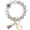 Gray, variant on Silicone Beaded Keychain Wristlet Key Ring Bracelet Cute Car Key Chain Holder for Women