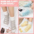 thumbnail image 5 of Ayieyill Fuzzy Socks for Women, 6 Pairs Plush Slipper Socks Women, Warm Soft Fluffy Socks Thick Cozy Plush Sock Winter Christmas Socks for Women, 5 of 8