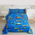 thumbnail image 2 of Castle Fairy Children Kids Cartoon Truck 3 Pieces Queen Comforter Set,Construction Vehicles Ultra Soft Bedding Sets,Kawaii Car Theme Bedding Comforter Set Breathable,Ultra Soft Home Decor,Reversible, 2 of 8