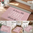 thumbnail image 5 of Pink Entryway Rug 2'x3'&nbsp; Non Slip Front Door Mats, She Leaves A Little SPARKLE Wherever She Goes Entrance Rugs Indoor Outdoor Carpet, Washable Floor Mats Small Area Rug for Bedroom Kitchen, 5 of 8