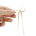 thumbnail image 4 of Unique Bargains 1 Pc Ponytail Buckle Hair Clip Long Bow Hair Ponytail Cuff for Women Gold Tone, 4 of 6