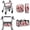 Cardinal Bird Cherry Blossom, variant on COEQINE Seat and Backrest Covers for Rollator Walkers with Never Tipping Over Under Seat Bag, Mobility Accessory Protective Decor for Older Elderly Gifts, Butterfly Bird Floral Blue