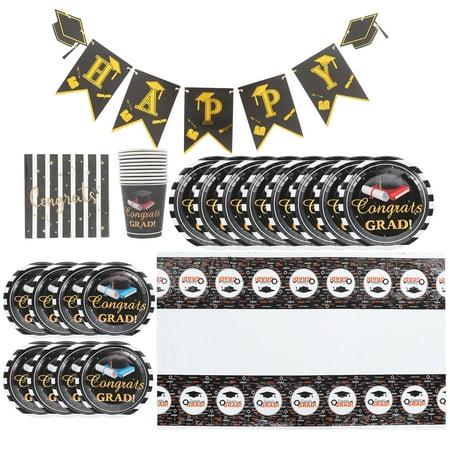 

Grad Graduation Party 2022 Congrats Decorations Decorations Class2022 Tablecloth Graduation Cups G Serve Dinner Napkins