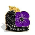 thumbnail image 3 of Purple Warhorse Enamel Pin with Gold Accents, Lapel Accessory for Fashion Statements, Cloisonné Craftsmanship for Vibrant Colors, Secure Rubber Backing for Versatile Use on Jackets or Bags, 3 of 8