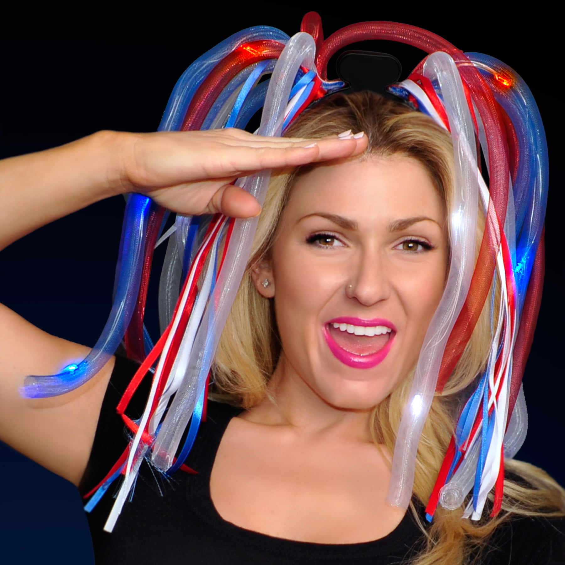 FlashingBlinkyLights LED Light Up Noodle Headbands