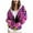 Pink, variant on Towmus Women's Casual Print Sweatshirts Novelty Graphic Zip Up Hoodies with Pocket, With Pockets, XS-6XL
