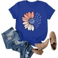 thumbnail image 5 of Outfmvch Sunflower Shirts for Women,Shirts for Women,Sunflower Butterfly Printed Shirt,Short Sleeve Shirts for Women,Graphic T-shirt,Workout T Shirts Plus Size Tops Trendy Clothes 2025 Spring Tee, 5 of 9