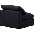 thumbnail image 5 of Meridian Furniture Indulge Contemporary Linen Fabric Armless Chair in Black, 5 of 9
