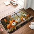 thumbnail image 5 of 1pc Pumpkins by the Window Absorbent Non-Slip Bathroom Thickened Flannel Rug Decor,Soft,Quick Drying,Suitable For Indoor/outdoor Use,Bathrooms,Bedrooms,Kitchens,Terrace,Laundry Rooms,16"x24", 5 of 9