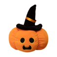thumbnail image 2 of Euahivb Halloween Pumpkin Decorative Pillow 13.8 x 13.8 Inch Plush Stuffed Toy with Black Wizard Hat for Kids Room Living Room Couch Spooky Holiday Decor, 2 of 7